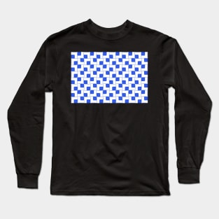 Cobalt Squares Long Sleeve T-Shirt